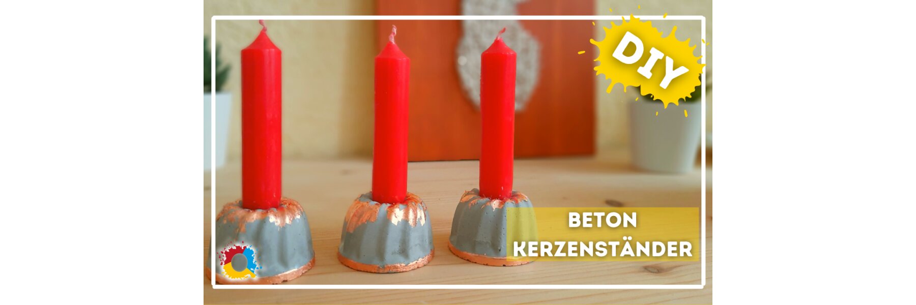 Mini Kerzenhalter aus Beton gießen