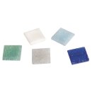 Mosaiksteine, 2x2cm, (ca.325 Stück), Eimer 1kg, Blau-Töne