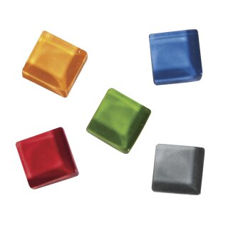 Soft Glas-Mosaiksteine Mischung, 1x1cm, (ca.525 St.), Dose 500g, bunt