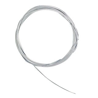 Nylon coated Schmuckdraht, matt, 0,4mm ø, kunststoffummantelt,  2m, silber