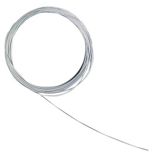 Nylon coated Schmuckdraht, matt, 0,5mm ø, kunststoffummantelt,  2m, silber
