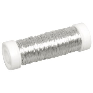 Schmuck-Häkeldraht, 0,30 mm ø, Spule 50 m, silber