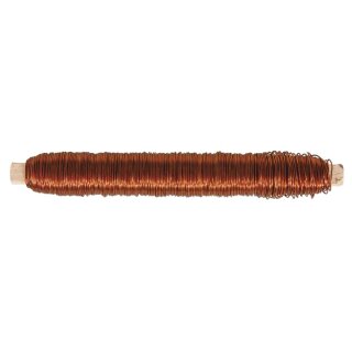 Blumendraht, 0,55mm ø, Holzwickel,  100g, capriorange