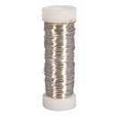Silberdraht mit Kupferkern, 0,40mm ø, auf Spule,  40m