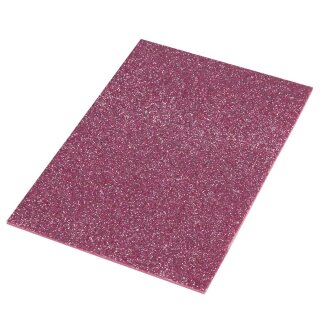 Moosgummi Platte Glitter, 30x45x0,2cm, pink