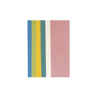 Wachsfolie Pastell-Töne, . 6 Farben sortiert, 20x6,5 cm