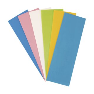 Wachsfolie Pastell-Töne, . 6 Farben sortiert, 20x6,5 cm