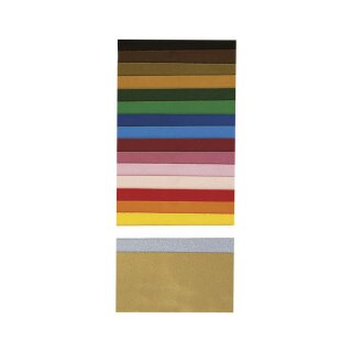 Wachsfolie, . 18 Farben sortiert, 10x5 cm