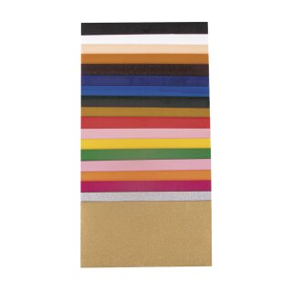 Wachsfolie, . 18 Farben sortiert, 10x5 cm