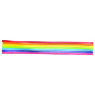 Wachs-Zierstreifen Regenbogen, 2 mm, 23 cm, . 14 Stück