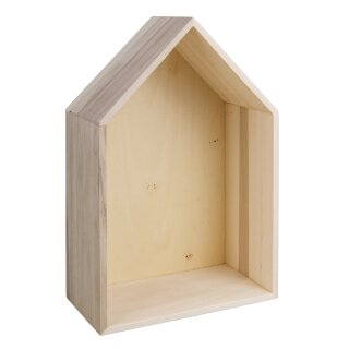 Holz Rahmen Haus 24x16x8cm mit Aufhänger