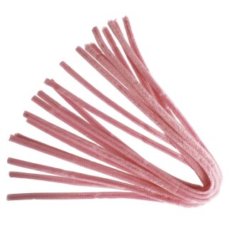 Chenilledraht, 50cm, Stärke 9 mm,  10Stück, rosé