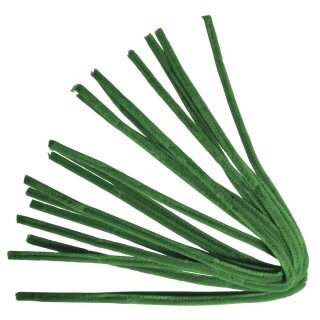 Chenilledraht, 50cm, Stärke 9 mm,  10Stück, grün