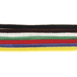 Chenilledraht, 50cm, Stärke 9 mm,  10Stück, gemischt