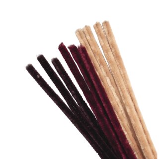Chenilledraht-Mischung, 50x0,9cm, sortiert,  10Stück, braun Töne