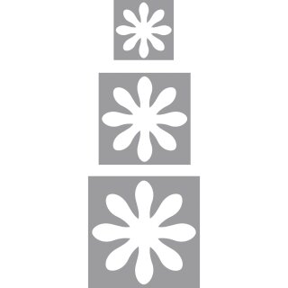 Motivstanzer Set: Blumen, 1,6cm+2,54cm+3,81cm, SB-Blister 3Stück