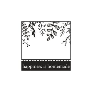 Stempel happiness is homemade, 5x5cm