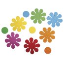 Moosgummi Stanzteile Blumen, 5,5cm, selbstklebend,  40...