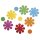 Moosgummi Stanzteile Blumen, 5,5cm, selbstklebend,  40 Stück, bunt