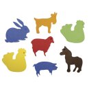 Moosgummi Stanzteile Bauernhof, 2,8-5,0cm, selbstklebend,...