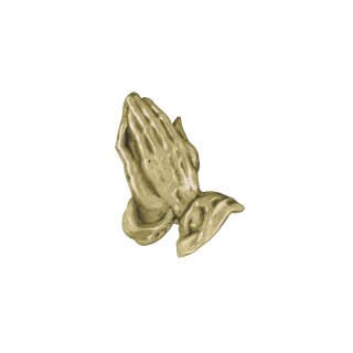 Wachsmotiv: Betende Hände, 5 cm, . 1 Stück, gold