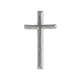 Wachsmotiv: Kreuz, 4cm,  1 Stück, silber