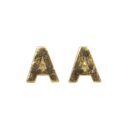 Wachsbuchstaben -A-, 9mm,  2Stück, gold