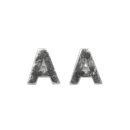 Wachsbuchstaben -A-, 9mm,  2Stück, silber