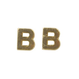 Wachsbuchstaben -B-, 9mm,  2Stück, gold