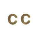 Wachsbuchstaben -C-, 9mm,  2Stück, gold