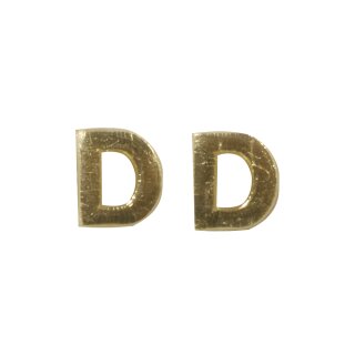 Wachsbuchstaben -D-, 9mm,  2Stück, gold