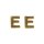 Wachsbuchstaben -E-, 9mm,  2Stück, gold