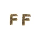 Wachsbuchstaben -F-, 9mm,  2Stück, gold