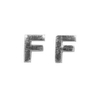 Wachsbuchstaben -F-, 9mm,  2Stück, silber