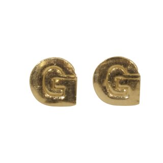 Wachsbuchstaben -G-, 9mm,  2Stück, gold