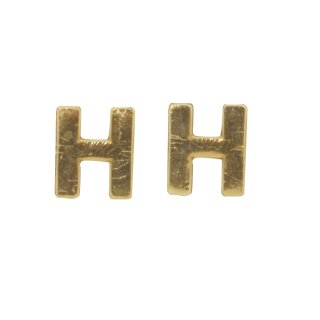 Wachsbuchstaben -H-, 9mm,  2Stück, gold