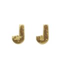 Wachsbuchstaben -J-, 9mm,  2Stück, gold