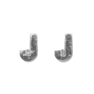Wachsbuchstaben -J-, 9mm,  2Stück, silber
