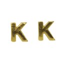 Wachsbuchstaben -K-, 9mm,  2Stück, gold