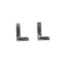 Wachsbuchstaben -L-, 9mm,  2Stück, silber