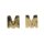 Wachsbuchstaben -M-, 9mm,  2Stück, gold