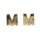 Wachsbuchstaben -M-, 9mm,  2Stück, gold