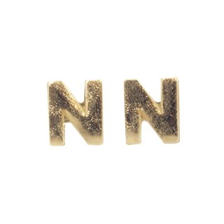 Wachsbuchstaben -N-, 9mm,  2Stück, gold