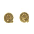 Wachsbuchstaben -Q-, 9mm,  2Stück, gold