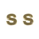 Wachsbuchstaben -S-, 9mm,  2Stück, gold