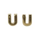 Wachsbuchstaben -U-, 9mm,  2Stück, gold