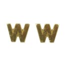 Wachsbuchstaben -W-, 9mm,  2Stück, gold
