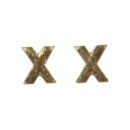 Wachsbuchstaben -X-, 9mm,  2Stück, gold