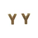 Wachsbuchstaben -Y-, 9mm,  2Stück, gold
