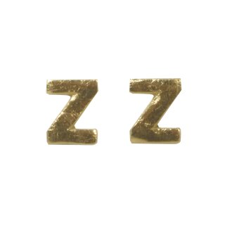 Wachsbuchstaben -Z-, 9mm,  2Stück, gold